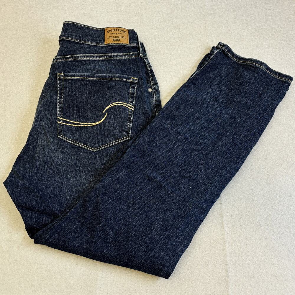 Vtg Levi Strauss Gold Jeans Womens 32x27 Blue Denim Curvy Straight Signature